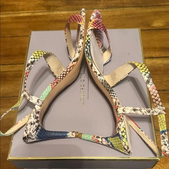 Louise et Cie Multicolor Snakeskin Heels - Picture 5 of 10